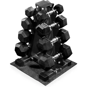 Weight Set with Storage Rack for Home Gym