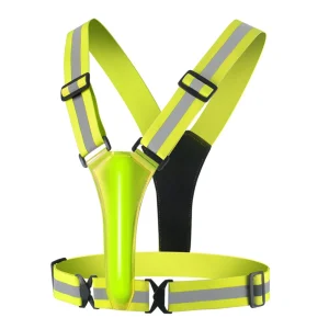 LED USB Rechargeable Reflective running Security Vest